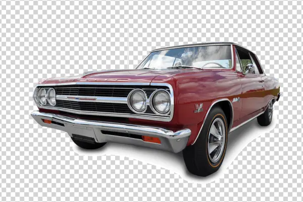 Classic Red Chevrolet Chevelle Malibu PNG Transparent