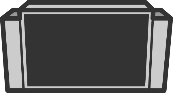 Empty Gray Container Box PNG