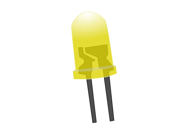 Yellow LED PNG Transparent Background