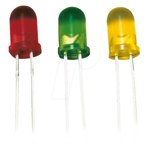 Three Colored LEDs PNG Transparent Background