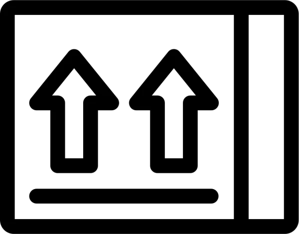 This Way Up Shipping Box Icon PNG Transparent