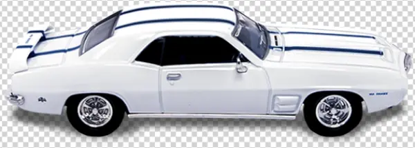 White Classic Muscle Car PNG Transparent Background