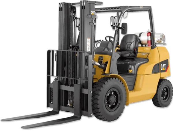 Yellow Cat Forklift PNG Transparent Background