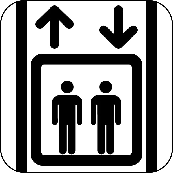 Elevator Sign PNG Transparent Background
