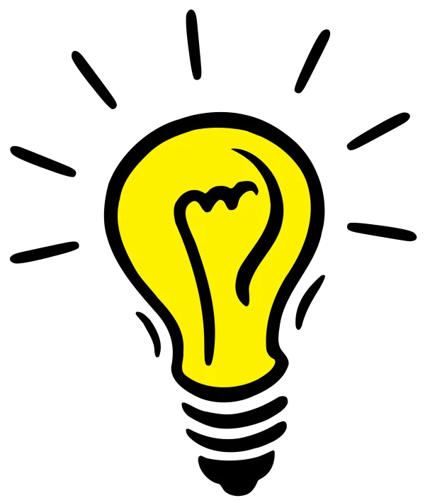 Hand-Drawn Lightbulb Icon PNG Transparent Background