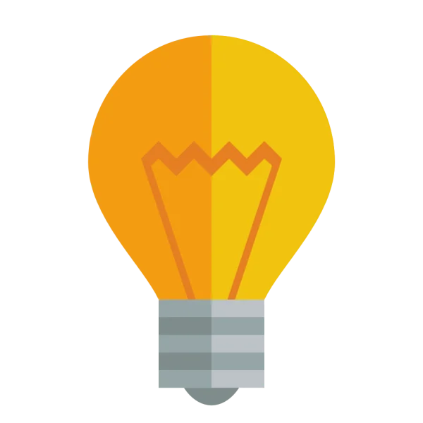 Yellow Lightbulb Icon PNG Transparent