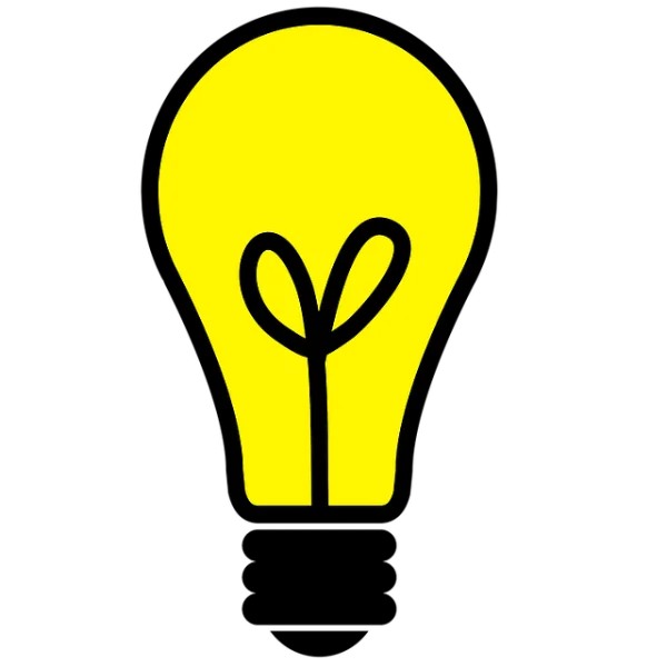 Yellow Light Bulb Idea Icon PNG