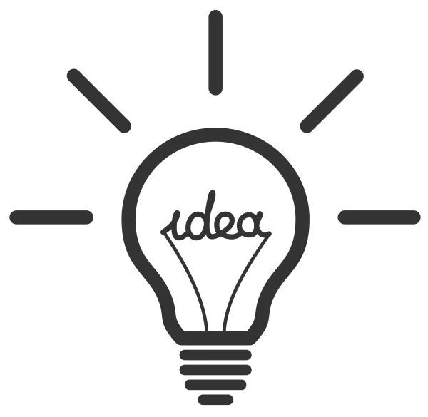 Idea Lightbulb Icon PNG Transparent Background