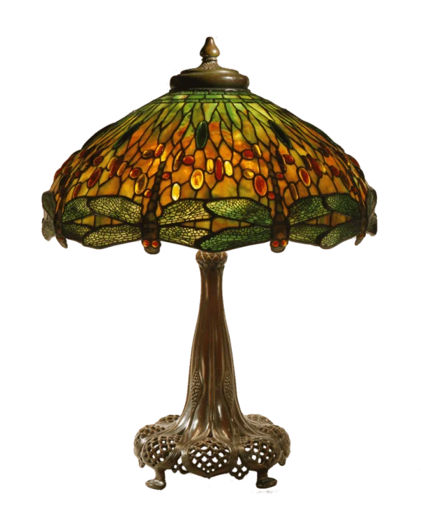 Tiffany Style Dragonfly Lamp PNG Transparent Background