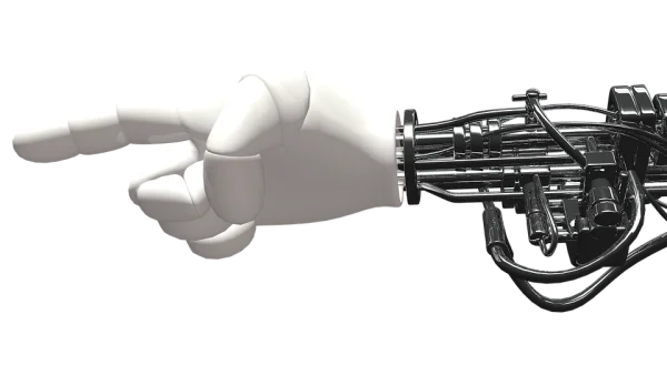 Robot Hand Pointing Left PNG Transparent Background