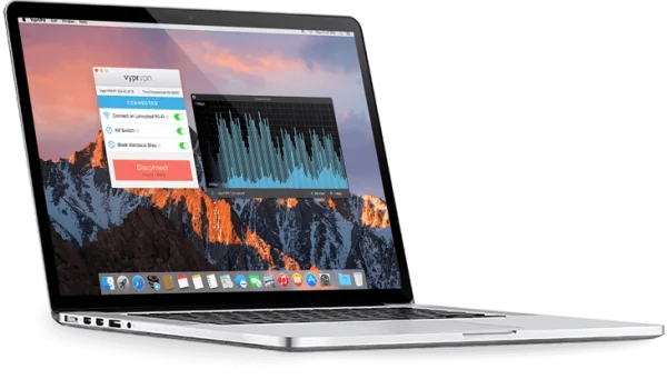 MacBook Pro Laptop with VyprVPN Software