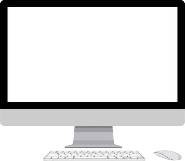 Modern Desktop Computer Setup PNG Transparent