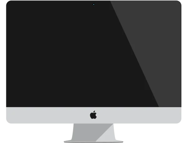 iMac Style Computer Monitor PNG Transparent