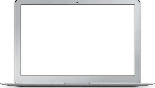 Silver Laptop Screen Mockup PNG