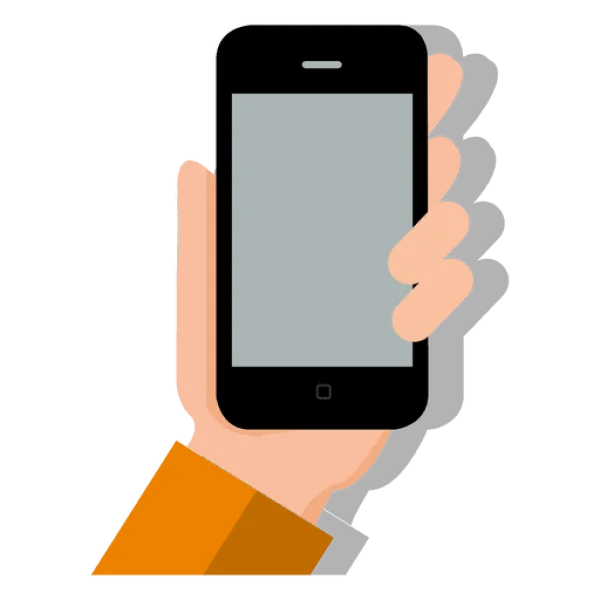 Hand Holding Smartphone PNG Transparent Background