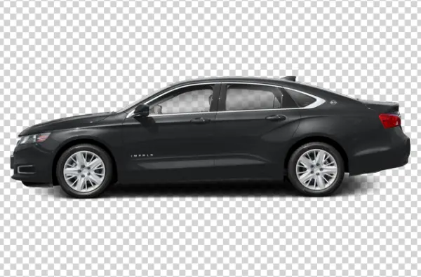 Dark Gray Chevrolet Impala Sedan PNG Transparent Background