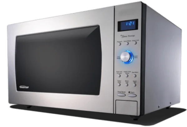 Modern Stainless Steel Microwave Oven PNG