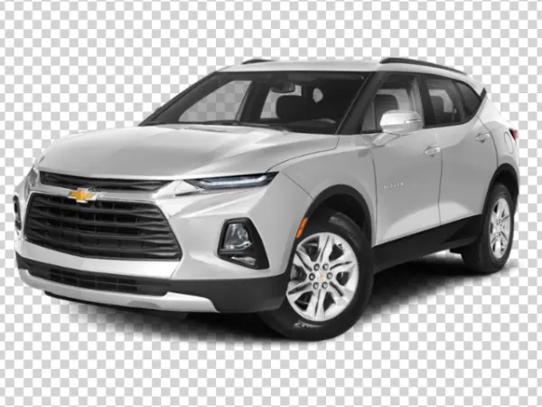 Silver Chevrolet Blazer SUV PNG Transparent Background