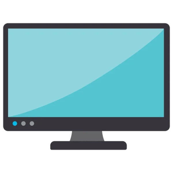 Flat Design Computer Monitor PNG Transparent