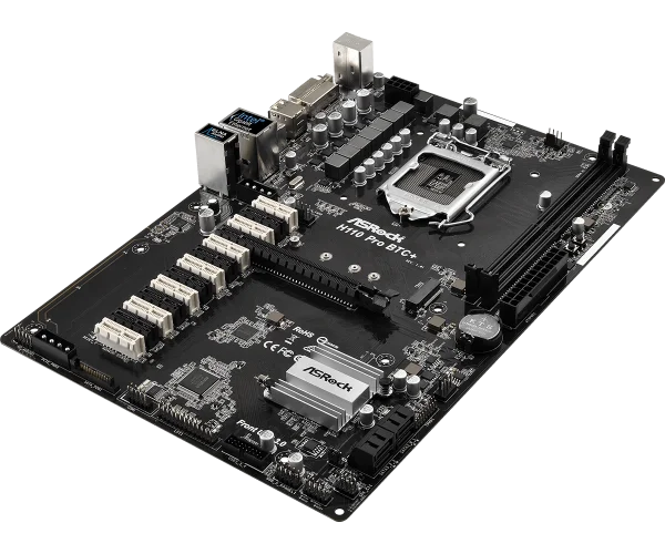 ASRock H110 Pro BTC+ Motherboard PNG