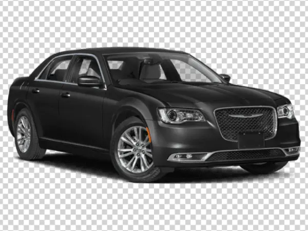 Black Chrysler 300 Sedan PNG Transparent Background