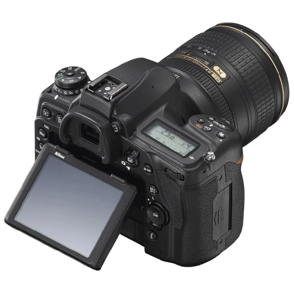 Nikon DSLR Camera with Lens PNG Transparent Background