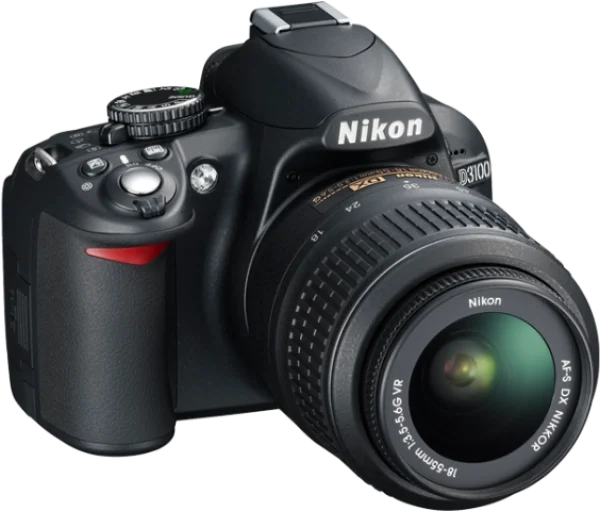 Nikon D3100 DSLR Camera PNG Transparent Background