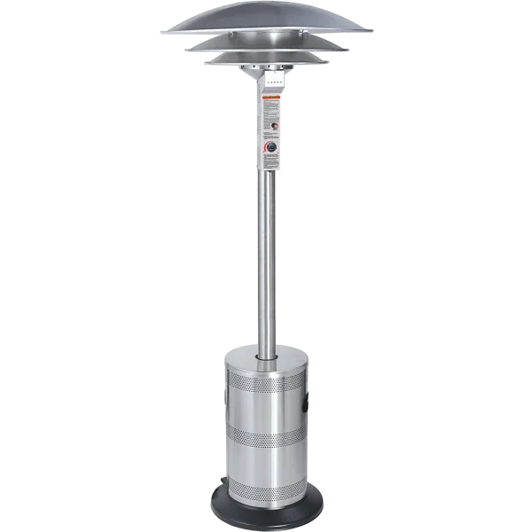 Silver Outdoor Patio Heater PNG Transparent Background