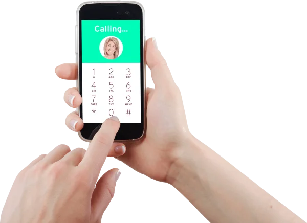 Hand Holding Smartphone Calling PNG
