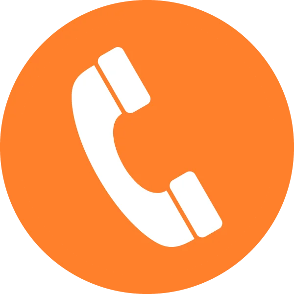 Orange Phone Call Icon PNG Transparent Background