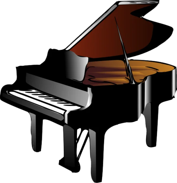 Grand Piano Illustration PNG Transparent Background