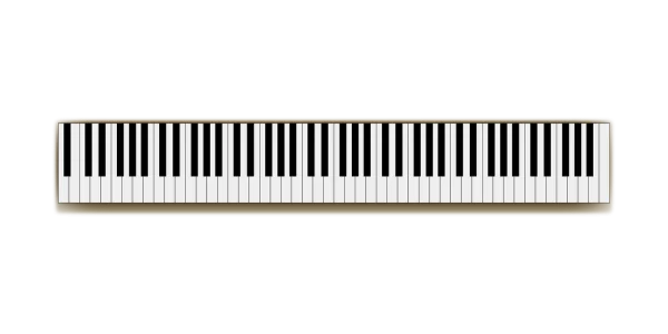 Piano Keyboard Keys PNG Transparent Background