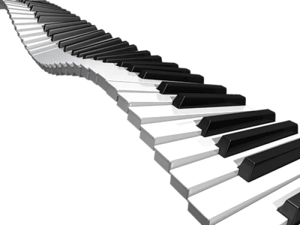Wavy Piano Keys PNG Transparent Background