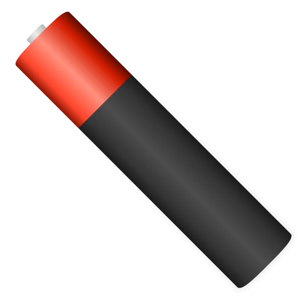 Red and Black Battery PNG Transparent Background