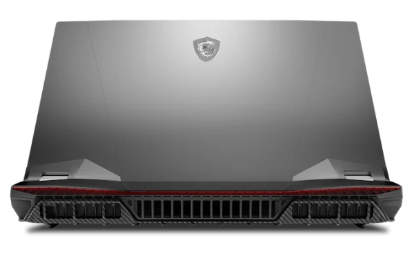 MSI Gaming Laptop Back View PNG Transparent Background