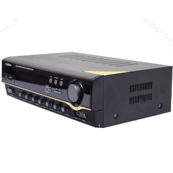 Black Audio Receiver Amplifier PNG Transparent Background