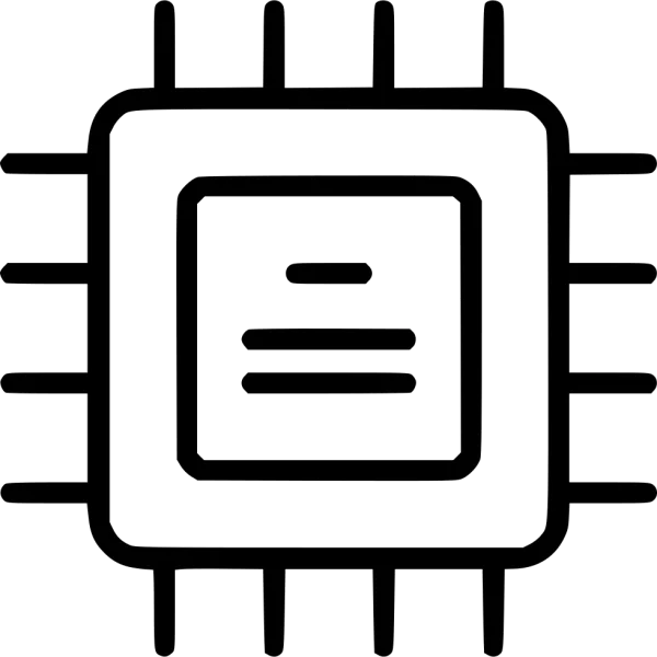 Computer Chip Icon PNG Transparent Background