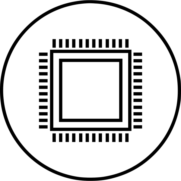 Computer Chip Icon PNG Transparent Background