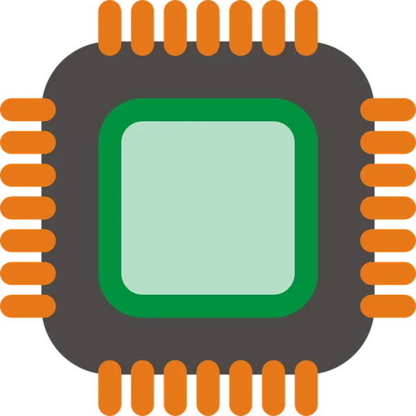 Computer Chip Icon PNG Transparent Background