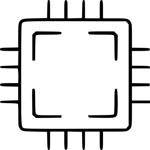 Computer Chip Icon PNG Transparent Background