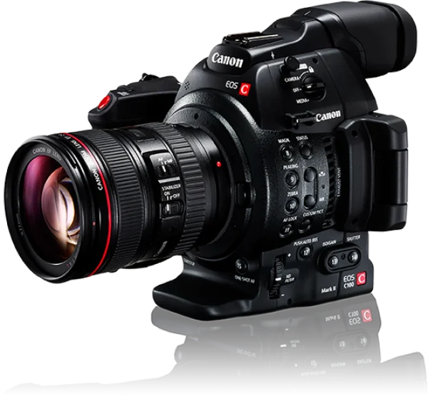 Canon EOS C100 Mark II Cinema Camera PNG Transparent