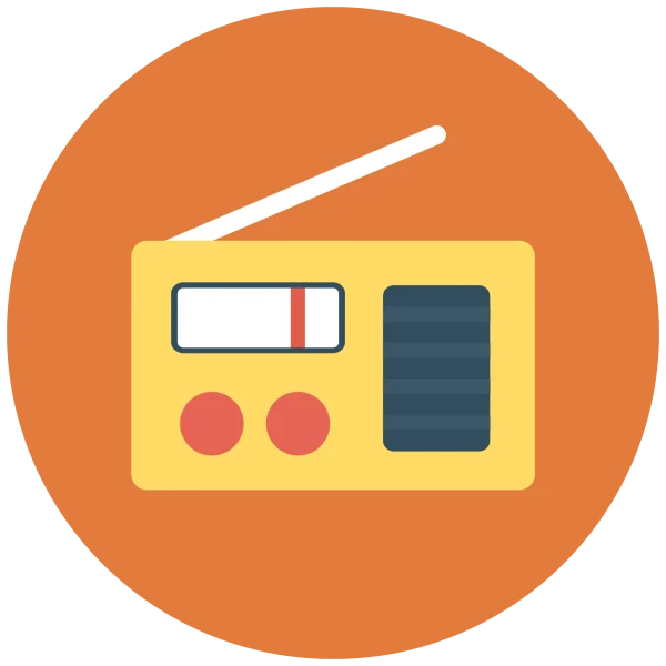 Retro Radio Icon PNG Transparent Background