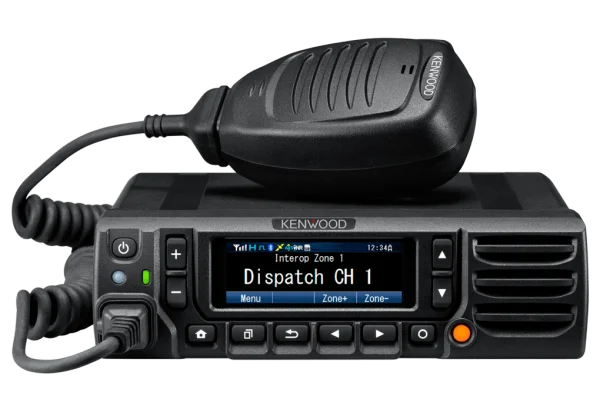 Kenwood Mobile Radio with Microphone PNG Transparent Background