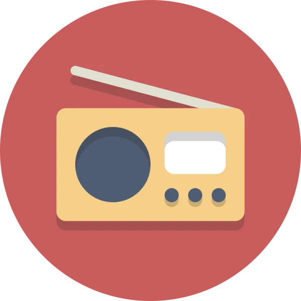 Retro Radio Icon PNG Transparent Background