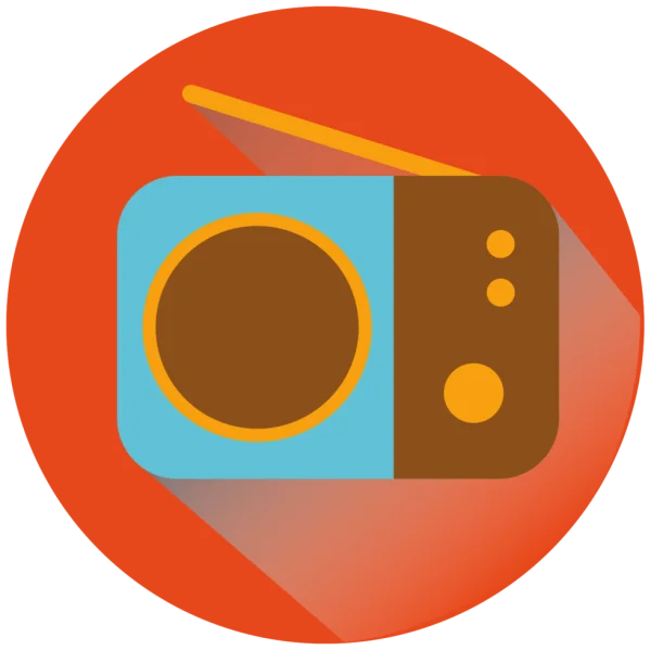 Retro Radio Icon PNG Transparent Background