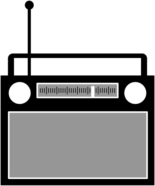 Retro Radio Player UI PNG Transparent