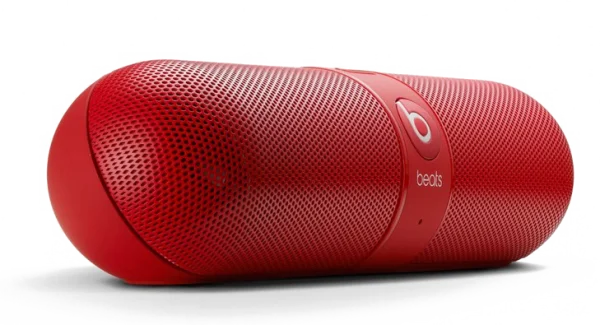 Red Beats Pill Speaker PNG Transparent Background