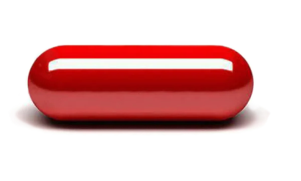 Glossy Red Minus Sign Pill Button PNG