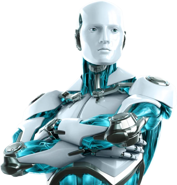 Futuristic Humanoid Robot PNG Transparent Background