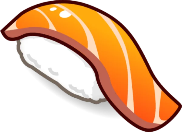 Salmon Nigiri Sushi PNG Transparent Background